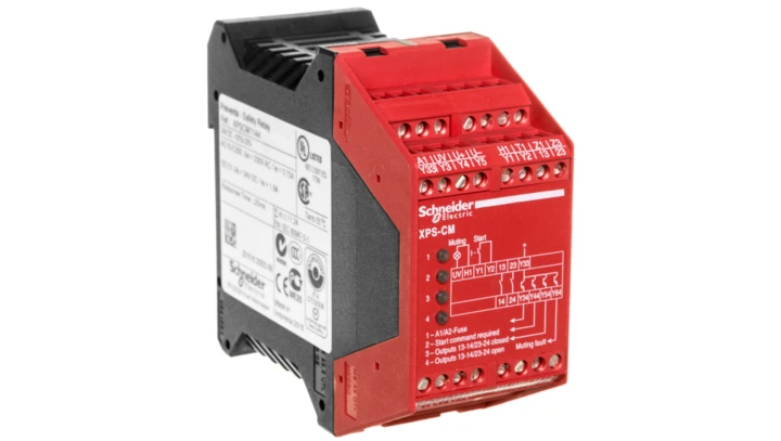 Przekaźnik bezpieczeństwa bariera fotoelektryczna 24V DC 4 czujniki XPSCM1144