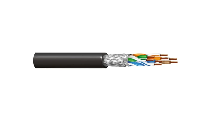 Kabel teleinformatyczny przemysłowy SF/UTP kat.5e 4x2x24AWG drut FRNC BL-74001NH.01500 /bębnowy/