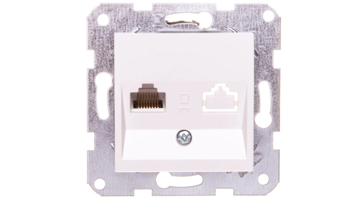 Karre Gniazdo Komputerowe 1xrj45 Kat. 5e, Kolor Biały / 90963632