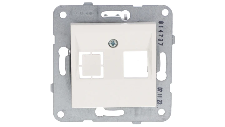 Karre Płytka Czołowa Z Ramką Szkieletową Do Gniazd Teleinformatycznych Mocowanie Typu Keystone Jack Wycięcie Kwadratowe, Kolor B