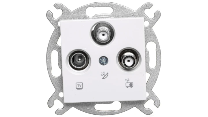 Karre Gniazdo Tv-2xsat, Kolor Biały / 90963653