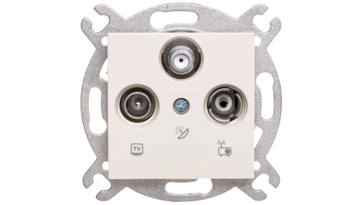 Karre Gniazdo Rtv-Sat Końcowe, Kolor Krem / 90963741