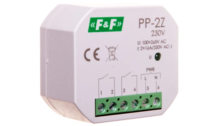 Przekaźnik elektromagnetyczny 2Z 16A 100-265V AC PP-2Z-230V