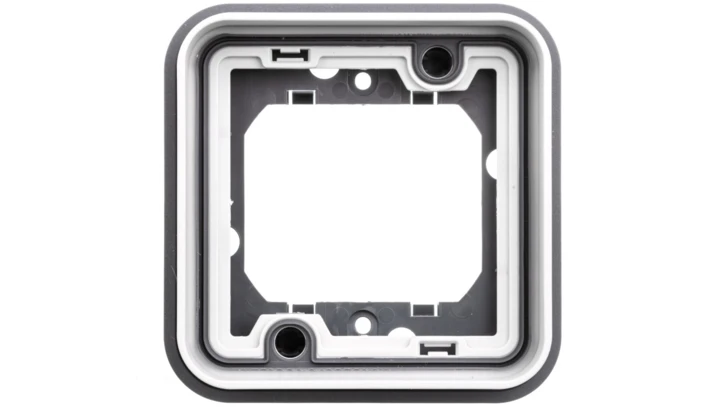 Berker W.1 Ramka pojedyncza do montażu podtynkowego IP55 szary 13283505
