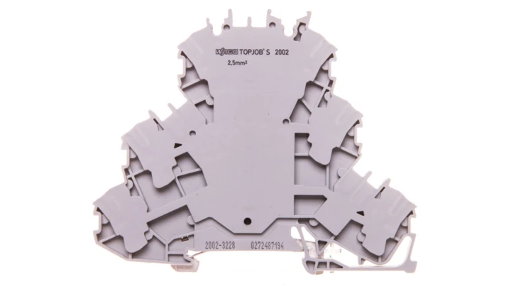 Złączka 3-piętrowa 2,5mm2 ekran/L/L szara TOPJOBS 2002-3228 /50szt./