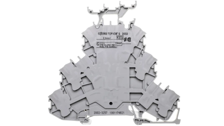 Złączka 3-piętrowa 2,5mm2 PE/L/L szara TOPJOBS 2002-3257 /50szt./