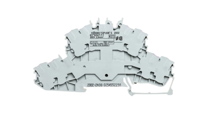 Złączka szynowa 3-przewodowa 2,5mm2 pomarańczowa TOPJOBS 2002-6302 /100szt./