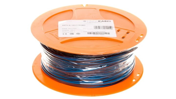 Przewód instalacyjny X07V-K 2,5 czarny/czerwony 4522252S /100m/