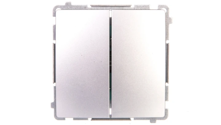 Simon Basic Łącznik świecznikowy 16AX 250V zaciski śrubowe srebrny mat BMW5A.01/43