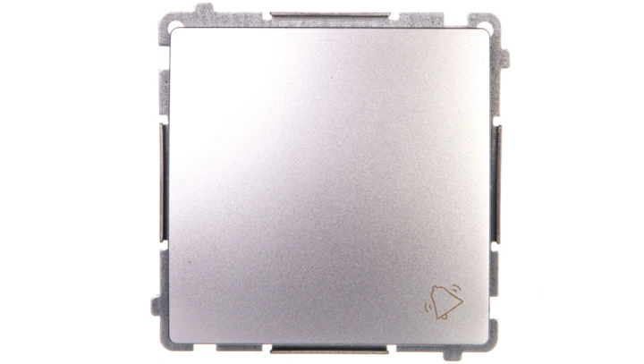 Simon Basic Przycisk dzwonek 10AX 250V, szybkozłącza, srebrny mat BMD1.01/43