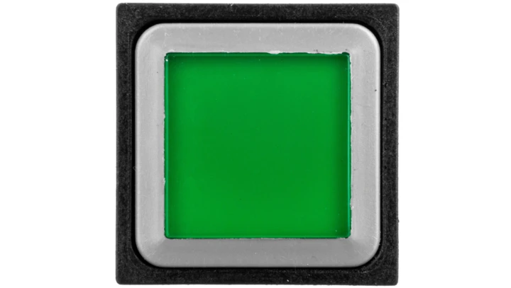 Napęd przycisku podświetlanego kwadratowy płaski zielony Q25LTR-GN 086812