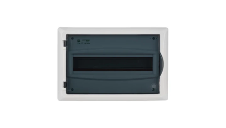 Rozdzielnica modułowa 1x12 p/t ECONOMIC BOX RP 1/12 drzwi transparentne (N+PE) IP40 2513-01