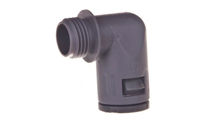 Dławnica kątowa do węża osłonowego PG9 IP68 SILVYN KLICK 90 stopni 9 szara 61801020 /50szt./