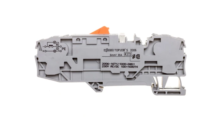 Złączka rozłączalna TOPJOBS do kontroli doziemień 230V szara 2006-1671/1000-851 /12szt./