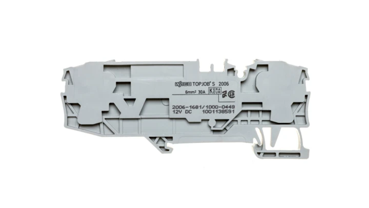 Złączka 2-przewodowa 6mm2 z LED szara TOPJOBS 2006-1681/1000-449 /25szt./