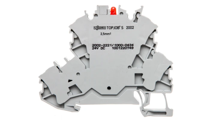 Złączka 2-piętrowa 2,5mm2 z LED szara TOPJOBS 2002-2221/1000-434 /50szt./