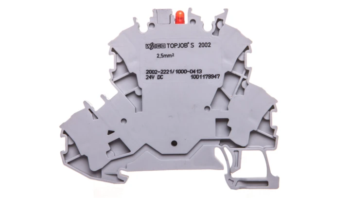 Złączka 2-piętrowa 2,5mm2 diodowa szara TOPJOBS 2002-2221/1000-413 /50szt./