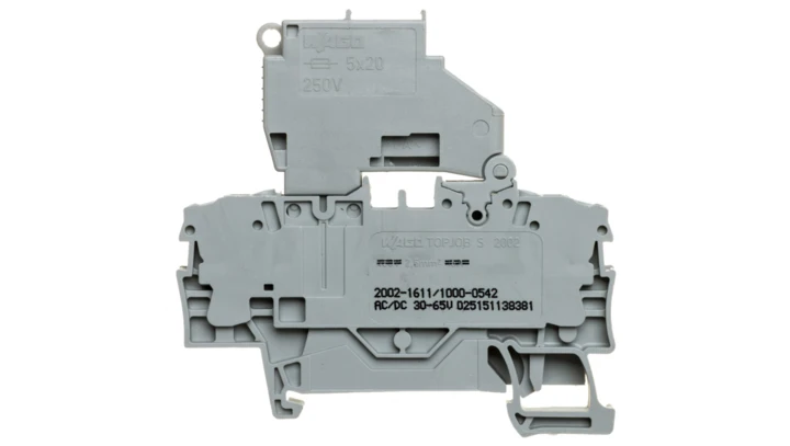 Złączka 2-przewodowa 2,5mm2 bezpiecznikowa szara TOPJOBS 2002-1611/1000-542 /50szt./