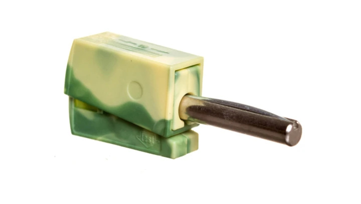 Wtyk bananowy żółto-zielony 215-911 /50szt./