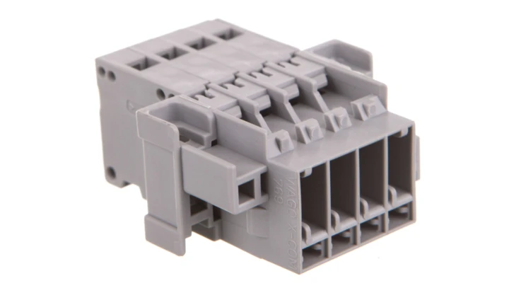 Wtyk X-COM 4-biegunowy szary raster 5mm 769-604/004-000 /25szt./