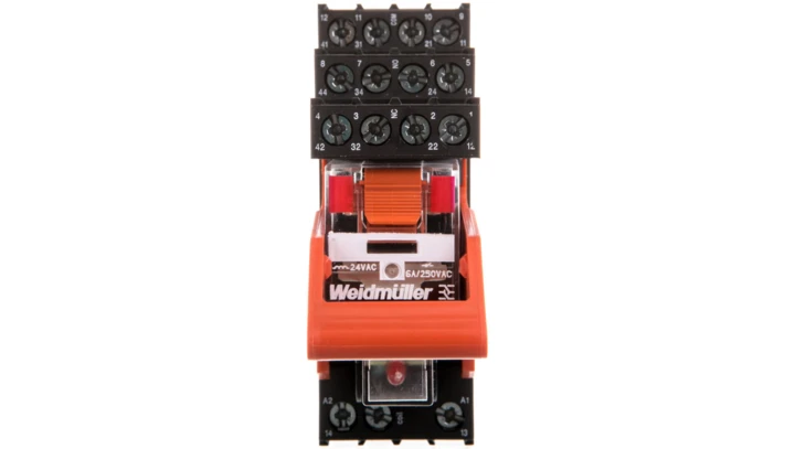 Przekaźnik przemysłowy 4P 6A 24V AC RCMKIT-I 24VAC 4CO LD 8921040000