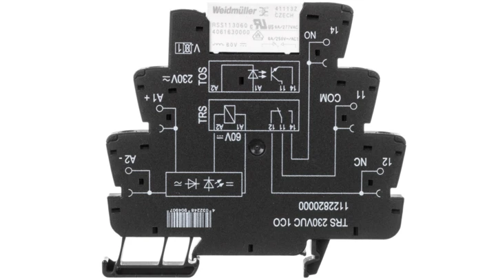 Przekaźnik przemysłowy 1P 6A 230V AC/DC TRS 230VUC 1CO 1122820000