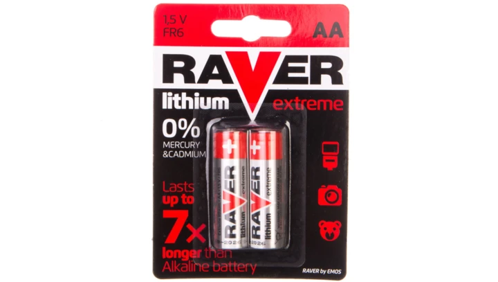 Bateria litowa LR6 / AA 1,5V RAVER EXTREME B7821 /blister 2szt./