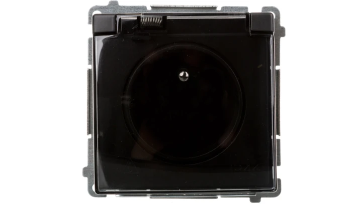 Simon Basic Gniazdo pojedyncze z/u bryzgoszczelne IP44 16A, 250V grafit matowy BMGZ1B.01/28A