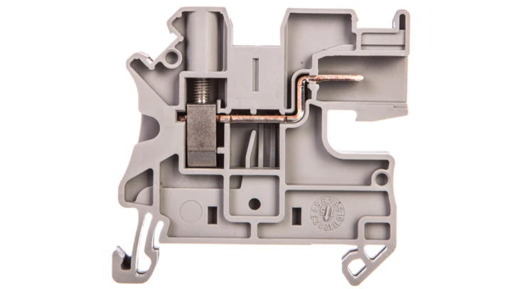Złączka szynowa 2-przewodowa 4mm2 śrubowa/wtykowa szara UT 4/ 1P-H 3001369 /50szt./