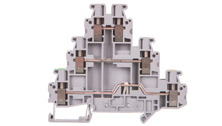 Złączka szynowa ochronna 3-piętrowa 2,5mm2 szara UT 2,5-PE/L/L 3214301 /50szt./