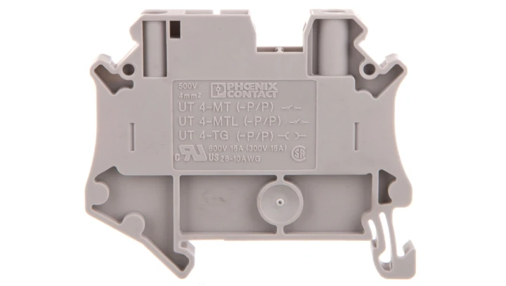 Złączka szynowa rozłączalna 2-przewodowa 4mm2 szara Ex UT 4-TG-P/P-EX 3046169 /50szt./