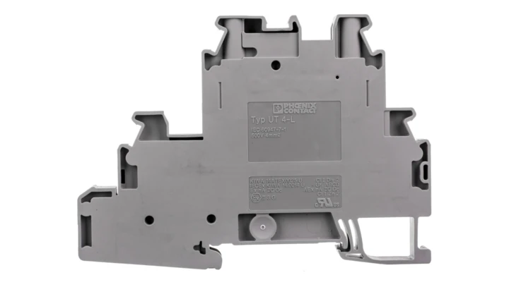 Złączka szynowa 3-piętrowa 2-przewodowa 4mm2 szara UT 4-L 3214363 /50szt./