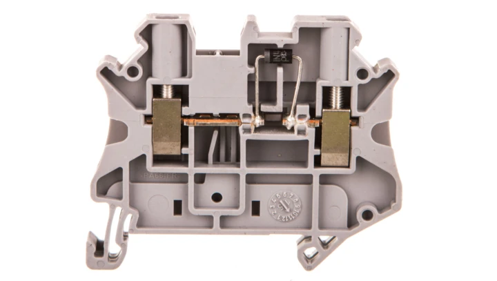 Złączka szynowa elementów kontrolnych 2-przewodowa 4mm2 szara UT 4-MTD-DIO/R-L 3046359 /50szt./