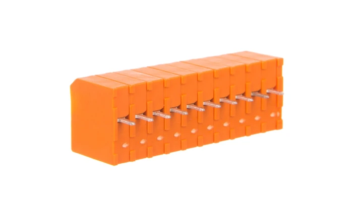 Listwa zaciskowa do płytek drukowanych 10-biegunowa pomarańczowa raster 3,81mm 739-340 /30szt./