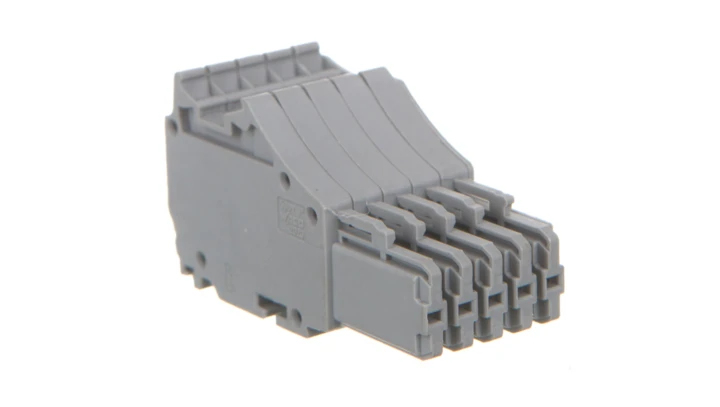 Gniazdo 1-przewodowe X-COMS 5-biegunowe szare 2020-105 /50szt./