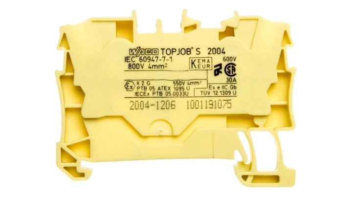 Złączka 2-przewodowa 4mm2 żółta TOPJOBS 2004-1206 /50szt./