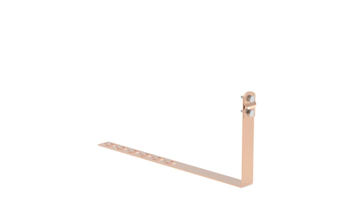 Uchwyt pod dachówkę L-415mm H-100mm miedziany z zaczepami skręcany 10.4.1/Z/S CU /91003503/