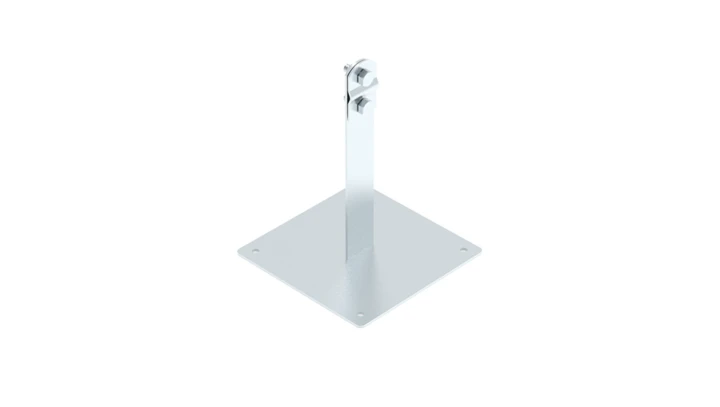 Uchwyt dachowy kątowy L-100mm fi 6-8mm z płytką MAX skręcany 16.1.1/S OC /91600501/