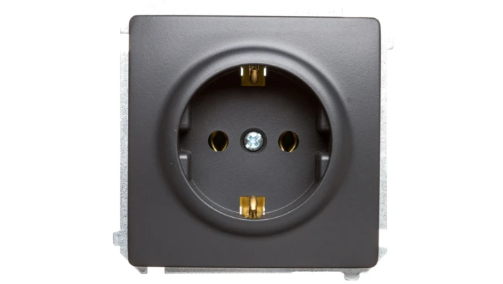 Simon Basic Gniazdo pojedyncze z/u Schuko 16A, 250V grafit matowy BMGSz1.01/28