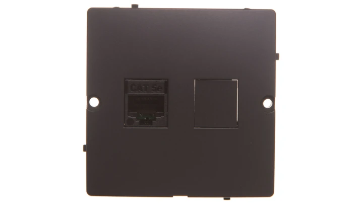 Simon Basic Gniazdo komputerowe RJ45 pojedyncze kategoria 5e (moduł) grafit matowy BMF51.02/28