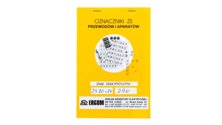 Znaki samoprzylepne ZS 20x34/ZAL E04ZP-02030110300