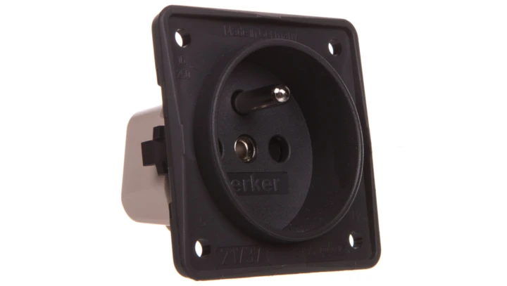 Berker Integro Gniazdo pojedyncze z/u z podwyższona ochroną styków 16A IP20 antracytowe 961952505