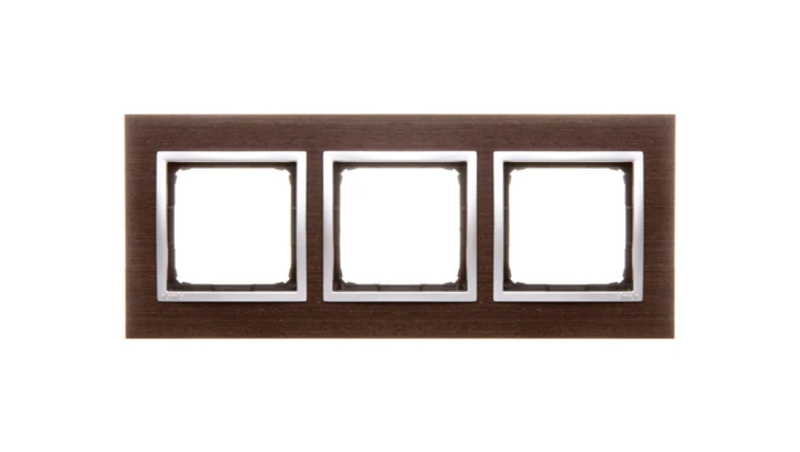 Simon 54 Nature Ramka potrójna drewno SREBRNE WENGE DRN3/84