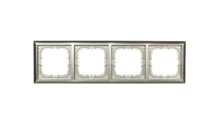 KOS66 Ramka poczwórna aluminium 664084