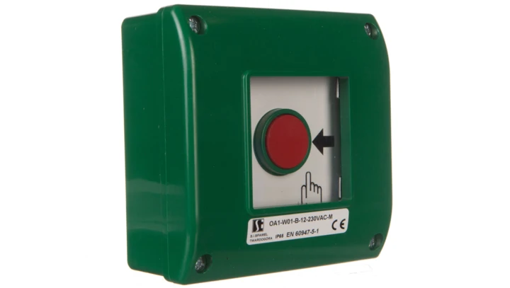 Ręczny przycisk awaryjny z młoteczkiem OA1-W01-B12-230-M