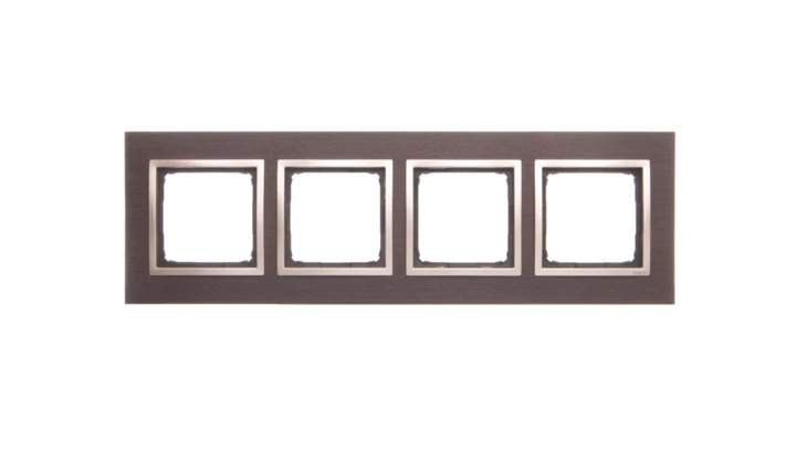 Simon 54 Nature Ramka poczwórna drewno ZŁOTE WENGE DRN4/85