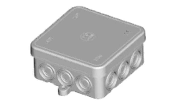 Puszka n/t szara 75x75x35 mm IP55 bezhalogenowa EC411C3