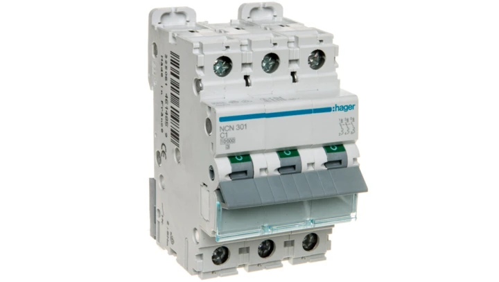 Wyłącznik nadprądowy 3P C 1A 10kA AC NCN301
