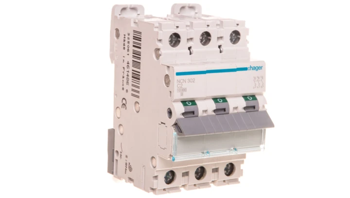 Wyłącznik nadprądowy 3P C 2A 10kA AC NCN302