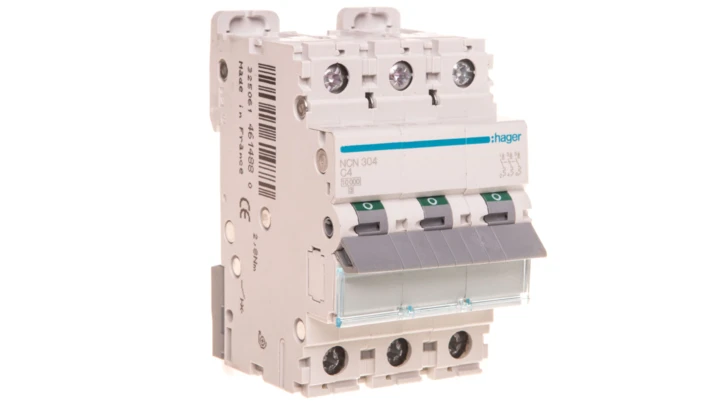 Wyłącznik nadprądowy 3P C 4A 10kA AC NCN304